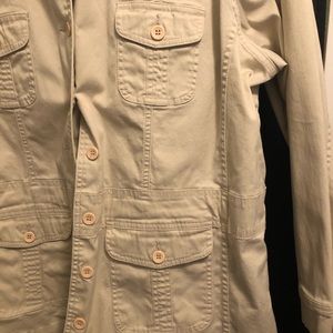 Plus size stretchy khaki blazer jacket